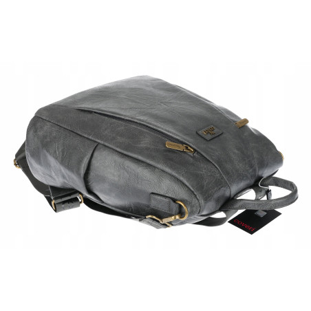 Plecak damski 2w1 torebka shopper szkoły duża pojemna na ramię CS1291 Szara
