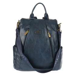 Plecak damski 2w1 torebka shopper duża pojemna na ramię CS1291 Granatowa