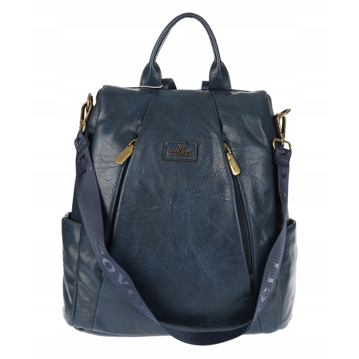 Plecak damski 2w1 torebka shopper duża pojemna na ramię CS1291 Granatowa