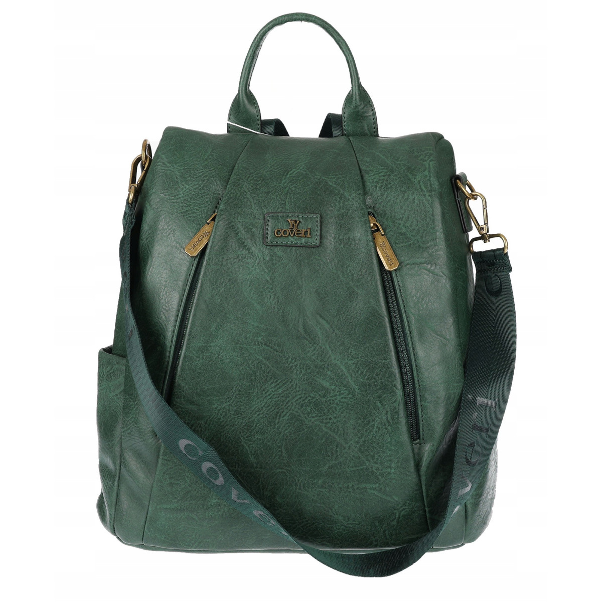 Plecak damski 2w1 torebka shopper duża pojemna na ramię CS1291 Zielona
