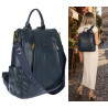 Plecak damski 2w1 torebka shopper duża pojemna na ramię CS1291 Granatowa