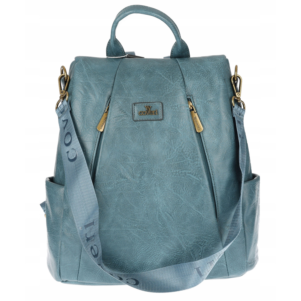 Plecak damski 2w1 torebka shopper duża pojemna na ramię CS1291 Niebieska