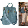 Plecak damski 2w1 torebka shopper duża pojemna na ramię CS1291 Niebieska