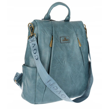 Plecak damski 2w1 torebka shopper duża pojemna na ramię CS1291 Niebieska