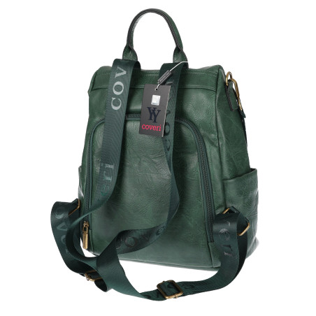 Plecak damski 2w1 torebka shopper duża pojemna na ramię CS1291 Zielona