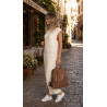 Plecak damski 2w1 torebka shopper duża pojemna na ramię CS1291 Brązowa
