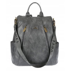 Plecak damski 2w1 torebka shopper szkoły duża pojemna na ramię CS1291 Szara