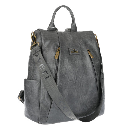 Plecak damski 2w1 torebka shopper szkoły duża pojemna na ramię CS1291 Szara
