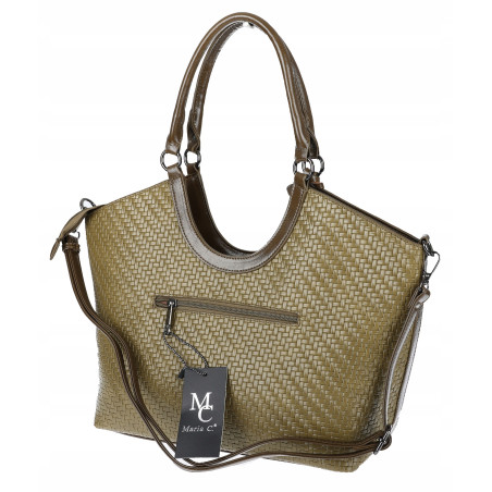 Torebka Damska Shopper na Ramię modna do ręki Listonoszka MC819 Zielona