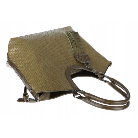 Torebka Damska Shopper na Ramię modna do ręki Listonoszka MC819 Zielona