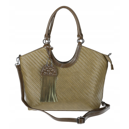 Torebka Damska Shopper na Ramię modna do ręki Listonoszka MC819 Zielona