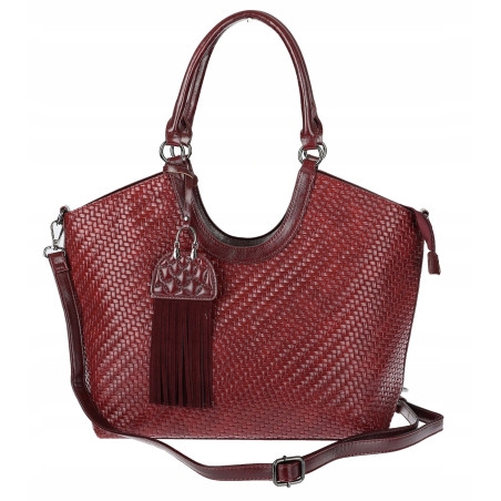 Torebka Damska Shopper na Ramię modna do ręki Listonoszka MC819 Czerwona