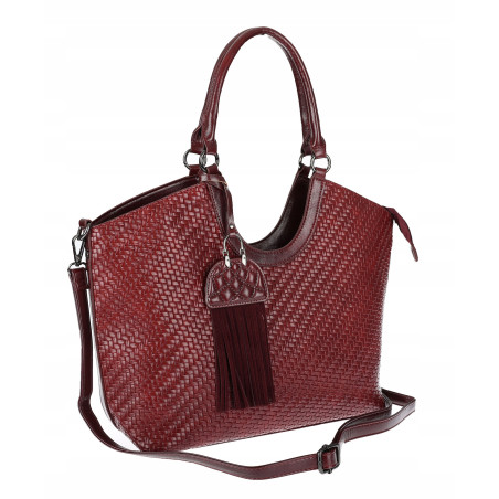 Torebka Damska Shopper na Ramię modna do ręki Listonoszka MC819 Czerwona