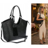 Torebka Damska Shopper na Ramię modna do ręki Listonoszka MC819 Czarna