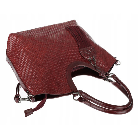 Torebka Damska Shopper na Ramię modna do ręki Listonoszka MC819 Czerwona