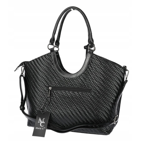 Torebka Damska Shopper na Ramię modna do ręki Listonoszka MC819 Czarna