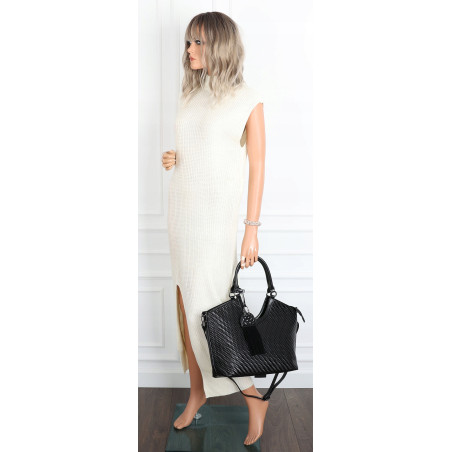 Torebka Damska Shopper na Ramię modna do ręki Listonoszka MC819 Czarna