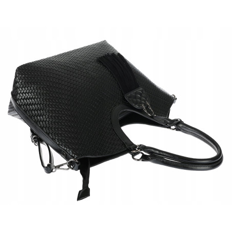 Torebka Damska Shopper na Ramię modna do ręki Listonoszka MC819 Czarna