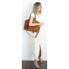 Torebka Damska Shopper na Ramię modna do ręki Listonoszka MC819 Brązowa