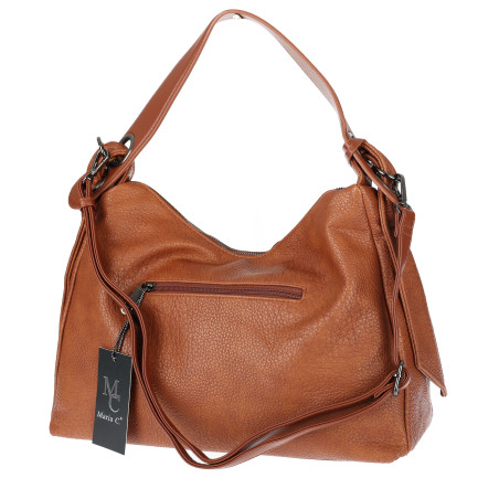 Torebka Damska Shopper na Ramię worek modna torba Listonoszka MC875 Brązowa