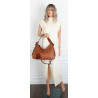 Torebka Damska Shopper na Ramię worek modna torba Listonoszka MC875 Brązowa