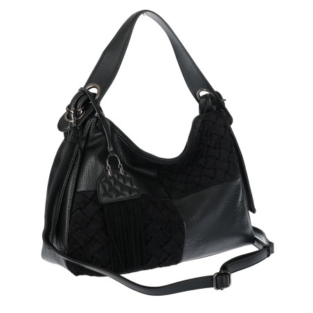 Torebka Damska Shopper na Ramię worek modna torba Listonoszka MC875 Czarna