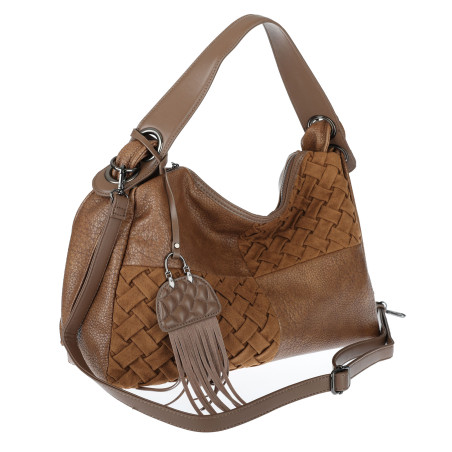 Torebka Damska Shopper na Ramię worek modna torba Listonoszka MC875 Beżowa