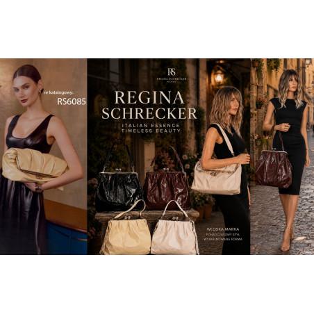 Torebka damska shopper na bigiel pojemna na ramię elegancka RS6085 Żółta