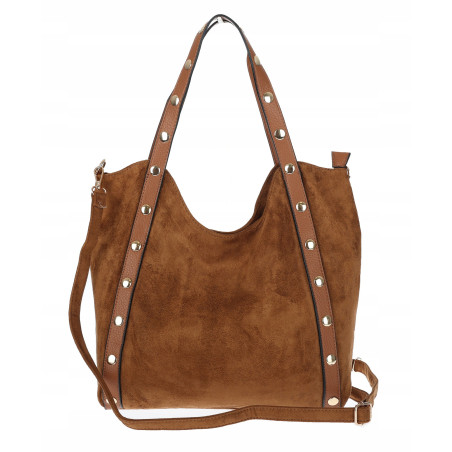 Torebka Damska Shopper na Ramię worek torba Listonoszka HJ1386 Brązowa