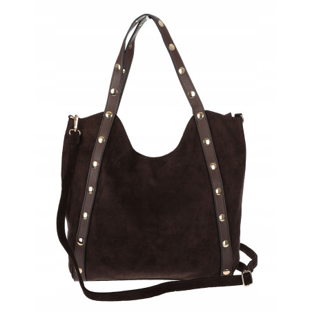 Torebka Damska Shopper na Ramię worek torba Listonoszka HJ1386 C. Czekolada