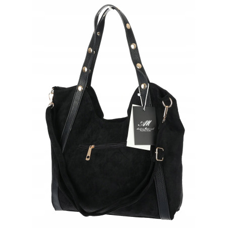 Torebka Damska Shopper na Ramię worek modna torba Listonoszka HJ1386 Czarna