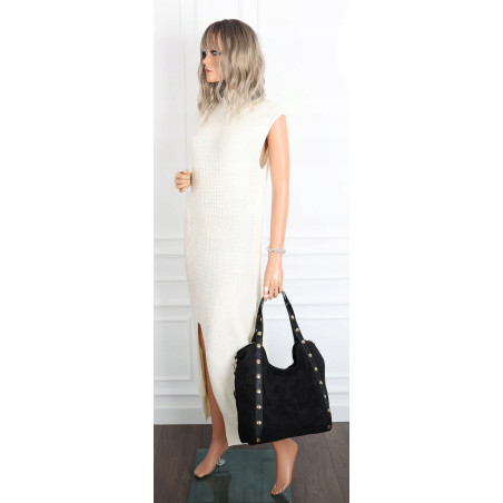 Torebka Damska Shopper na Ramię worek modna torba Listonoszka HJ1386 Czarna