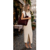 Torebka Damska Shopper na Ramię worek torba Listonoszka HJ1386 Bordowa