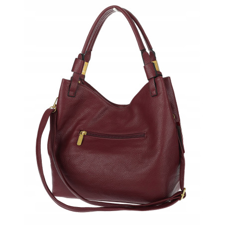 Torebka damska worek shopper listonoszka modna na ramię CJL752 Bordowa