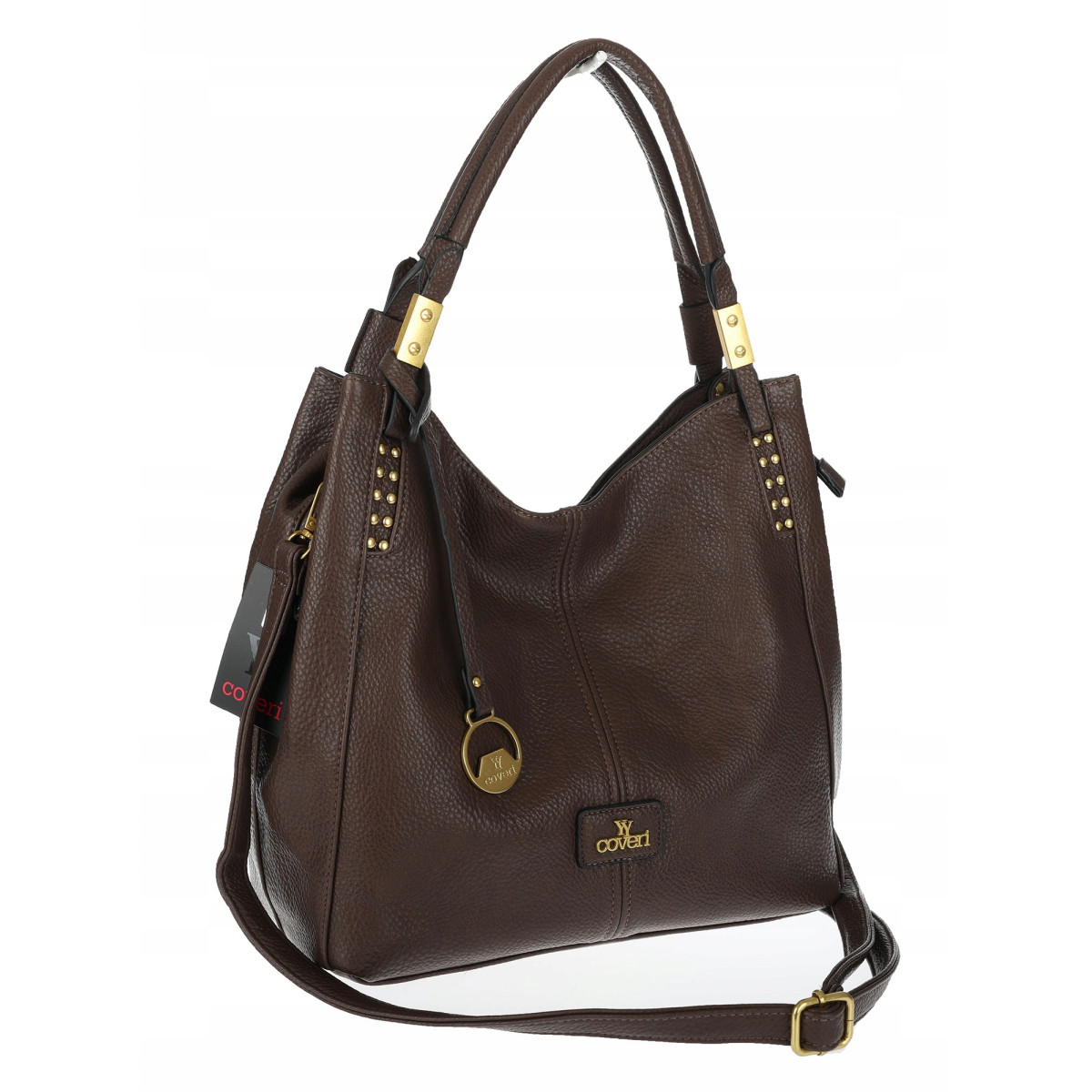 Torebka damska worek shopper listonoszka modna na ramię CJL752 Czekoladowa