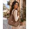 Torebka damska worek shopper listonoszka modna na ramię torba CJL752 Beżowa