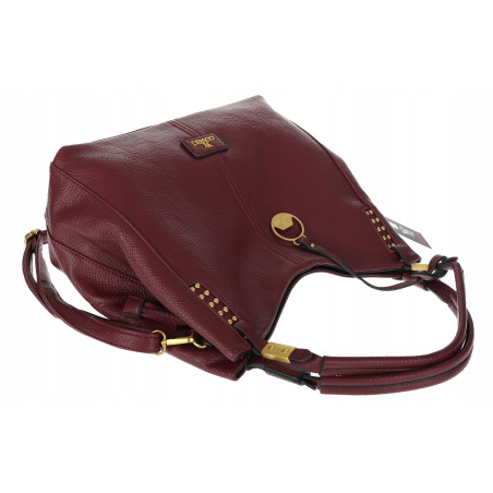 Torebka damska worek shopper listonoszka modna na ramię CJL752 Bordowa