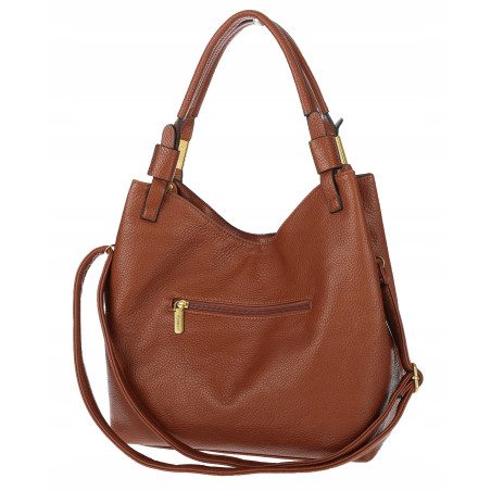 Torebka damska worek shopper listonoszka modna na ramię CJL752 Brązowa