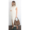 Torebka damska worek shopper listonoszka modna na ramię torba CJL752 Beżowa