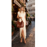 Torebka damska worek shopper listonoszka modna na ramię CJL752 Brązowa