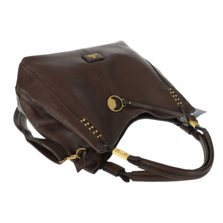 Torebka damska worek shopper listonoszka modna na ramię CJL752 Czekoladowa