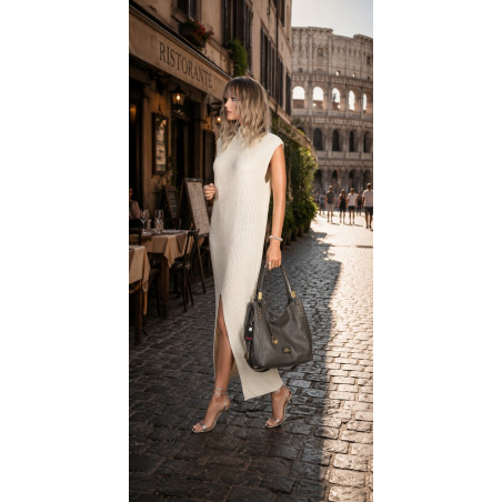 Torebka damska worek shopper listonoszka modna na ramię torba CJL752 Szara