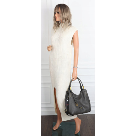 Torebka damska worek shopper listonoszka modna na ramię torba CJL752 Szara