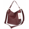 Torebka damska shopper worek pleciona zamszowa modna torba KSD064 Bordowa