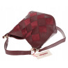 Torebka damska shopper worek pleciona zamszowa modna torba KSD064 Bordowa
