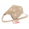 Torebka damska shopper worek pleciona zamszowa na ramię modna KSD064 Beżowa