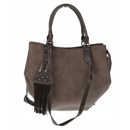 Torebka Damska Shopper na Ramię modna do ręki Listonoszka MC936 Czekoladowa