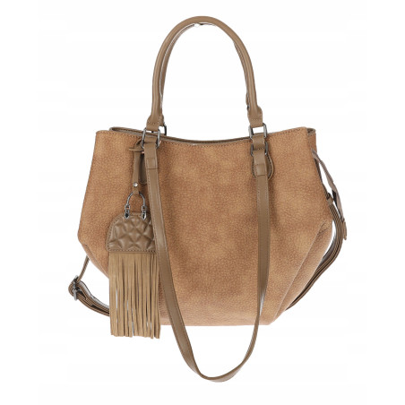 Torebka Damska Shopper na Ramię modna do ręki Listonoszka MC936 Beżowa