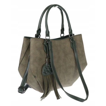Torebka Damska Shopper na Ramię modna do ręki Listonoszka MC936 Zielona
