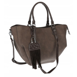 Torebka Damska Shopper na Ramię modna do ręki Listonoszka MC936 Czekoladowa